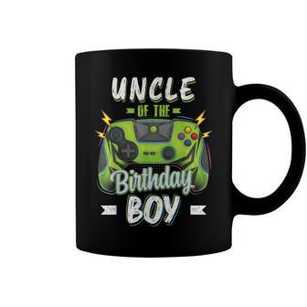 Uncle Of The Birthday Boy Matching Family Video Gamer Party Coffee Mug - Seseable