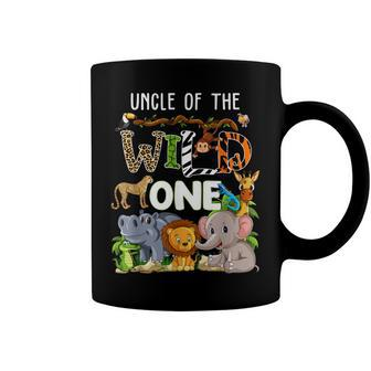 Uncle Of The Wild One Zoo Theme Birthday Safari Jungle Coffee Mug - Seseable
