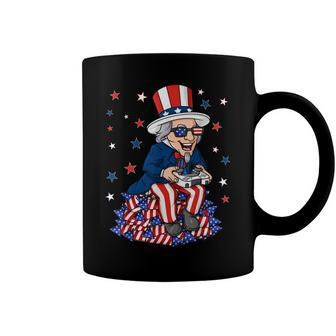 Uncle Sam Game Controller 4Th Of July Boys Kids Ns Gamer Coffee Mug - Seseable