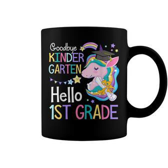 Unicorn Girl Goodbye Kindergarten Hello 1St Grade Graduation Coffee Mug | Mazezy CA