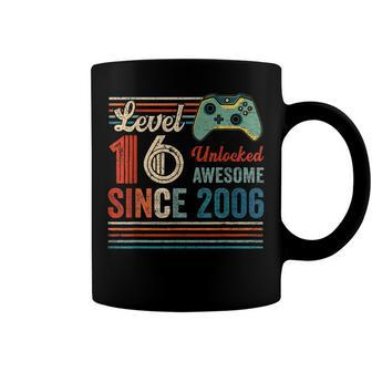 Unlocked Level 16 Birthday 16 Year Old Video Game Controller Coffee Mug - Seseable