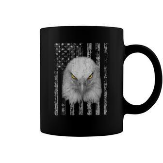 Usa Flag With American Bald Eagle Eyes Patriotic Tee Coffee Mug | Mazezy