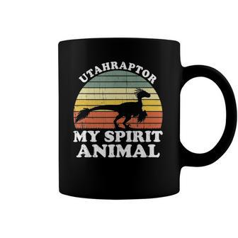 Utahraptor Dinosaur Spirit Animal Paleontologist Coffee Mug | Mazezy