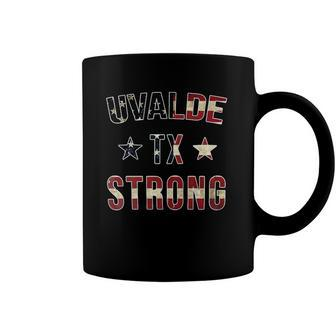 Uvalde Strong Gun Control Uvalde Texas Us Flag Text Coffee Mug | Mazezy