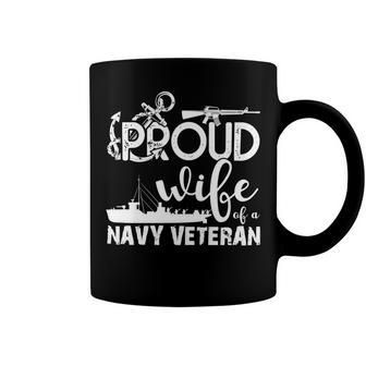 Veteran Veterans Day Proud Wife Of A Navy Veteran 344 Navy Soldier Army Military Coffee Mug - Monsterry UK