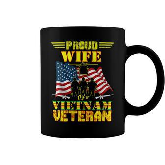 Veteran Veterans Day Womens Proud Wife Of A Vietnam Veteran For 70 Navy Soldier Army Military Coffee Mug - Monsterry UK