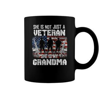 Veteran Womens Veteran She Is My Grandma American Flag Veterans Day 333 Navy Soldier Army Military Coffee Mug - Monsterry UK
