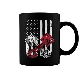 Vintage American Flag Piston Funny Muscle Car Mechanic 558 Trending Shirt Coffee Mug | Favorety AU