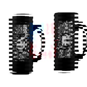 Vintage Baseball 4Th Of July Men Usa American Flag Boys Coffee Mug | Mazezy