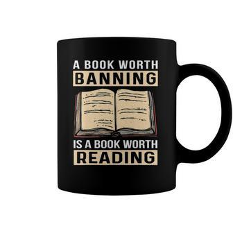 Vintage Censorship Book Reading Nerd I Read Banned Books Coffee Mug | Mazezy