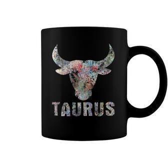 Vintage Colorful Taurus Zodiac Birthday April Or May Coffee Mug | Mazezy