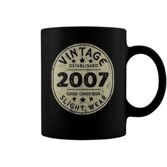 Vintage Established 2007 15Th Birthday Party Retro Men Coffee Mug | Mazezy