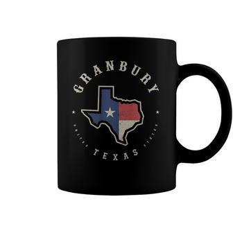 Vintage Granbury Texas State Flag Map Souvenir Gift Coffee Mug | Mazezy