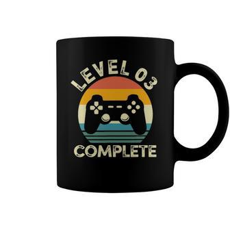 Vintage Level 03 Complete 3Rd Birthday 3 Years Old Gamer Coffee Mug | Mazezy