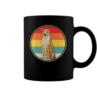 Vintage Retro Sunset Canaan Dog Dog Coffee Mug | Mazezy