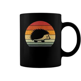 Vintage Retro Sunset Hedgehog Lovers Gift Coffee Mug | Mazezy