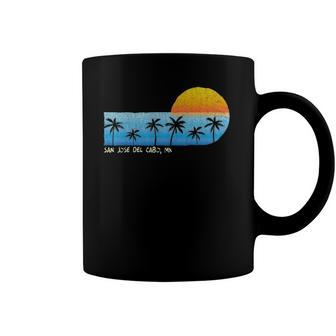 Vintage San Jose Del Cabo Mx Palm Trees & Sunset Beach Coffee Mug | Mazezy