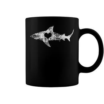 Vintage Shark Silhouette Hammerhead Shark Tiger Shark Heart 158 Trending Shirt Coffee Mug | Favorety AU