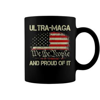 Vintage Ultra Maga And Proud Of It We The People Usa Flag Coffee Mug - Seseable
