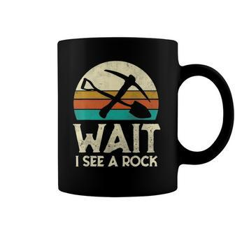 Wait I See A Rock Funny Geologist Gift Science Retro Geology Coffee Mug | Mazezy