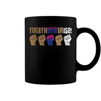 We Rise Together Bi-Sexual Pride Social Justice Lgbt-Q Ally  Coffee Mug
