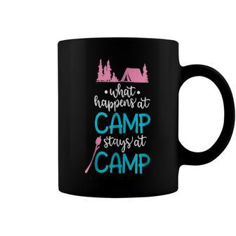 What Happens At Camp Stays At Camp Shirt Kids Camping Pink Coffee Mug - Monsterry UK