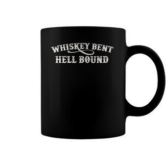 Whiskey Bent And Hell Bound Vintage Outlaw Coffee Mug | Mazezy UK