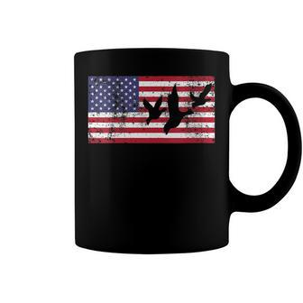 Womens 4Th Of July American Flag Hunting Hunter Geese Goose Dad Usa Coffee Mug - Seseable