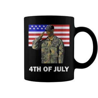 Womens 4Th Of July Proud Army Dad Independence Day American Flag Coffee Mug - Seseable