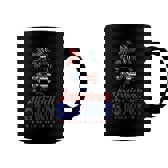 Womens All American Granny Grandma Sunglasses Usa Flag 4Th Of July Coffee Mug - Seseable