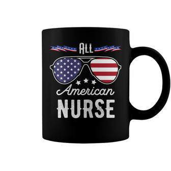 Womens All American Nurse 4Th Of July Sunglasses Coffee Mug - Seseable