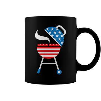 Womens America Barbeque 4Th Of July Usa Flag Merica Dad Gift Coffee Mug - Seseable