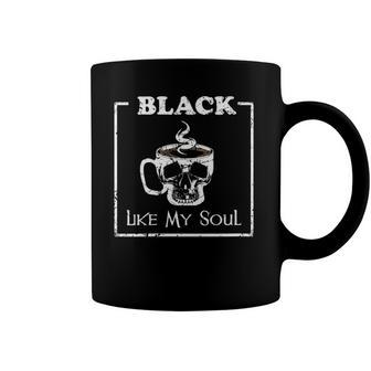 Womens Black Like My Soul Vintage Distress Style Design Coffee Mug | Mazezy