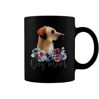 Womens Black Mouth Cur Dog Mom Floral  Coffee Mug