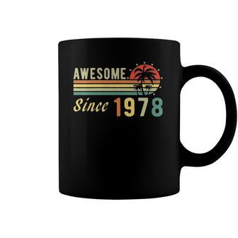 Womens Born In 1978 Awesome Since 1978 Distressed Retro Birthday Coffee Mug | Mazezy