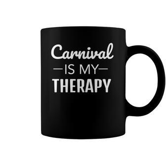 Womens Carnival Is My Therapy Caribbean Soca Coffee Mug | Mazezy