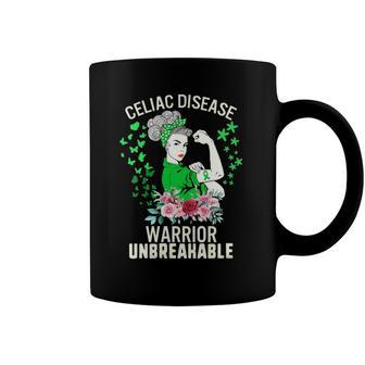 Womens Celiac Disease Warrior Unbreakable Awareness Strong Women Coffee Mug | Mazezy