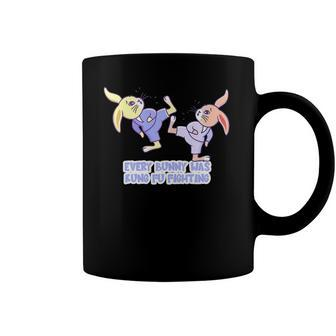 Womens Funny Every Bunny Was Kung Fu Fighting Easter Rabbit Gift Coffee Mug | Mazezy
