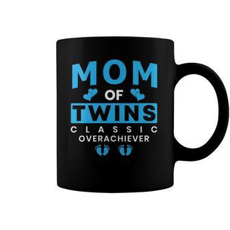 Womens Funny Mom Of Twins Classic Overachiever Twins Mom V-Neck Coffee Mug | Mazezy