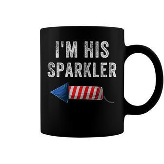 Womens Im His Sparkler His And Her 4Th Of July Matching Couples Coffee Mug - Seseable