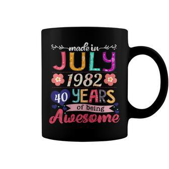Womens Made In July 1982 40 Years Of Being Awesome 40Th Birthday Coffee Mug - Seseable
