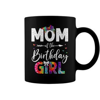 Womens Mb Mom Of The Birthday Girl Mama Mother And Daughter Tie Dye Coffee Mug - Seseable