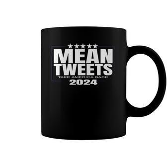Womens Mean Tweets Mean Tweets 2024 4Th Of July V-Neck Coffee Mug | Mazezy