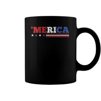 Womens Merica 4Th Of July Independence Day Patriotic American V-Neck Coffee Mug | Mazezy CA