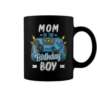 Womens Mom Of The Birthday Boy Matching Family Video Gamer Party Coffee Mug - Seseable