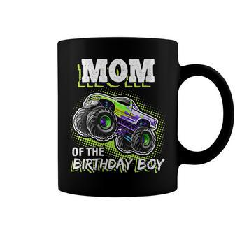 Womens Mom Of The Birthday Boy Monster Truck Birthday Novelty Gift Coffee Mug - Seseable