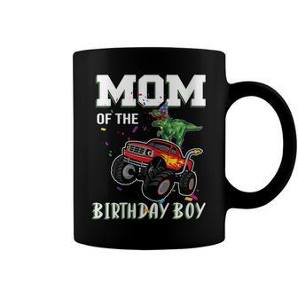 Womens Mom Of The Birthday Boy Your Funny Monster Truck Birthday Coffee Mug - Seseable