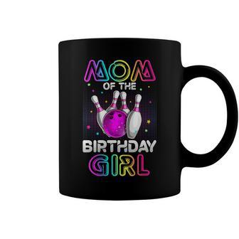 Womens Mom Of The Birthday Girl Bowler Kid Bowling Party Coffee Mug - Seseable