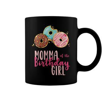 Womens Momma Of The Birthday Girl Donut Birthday Party Theme Family Coffee Mug - Seseable