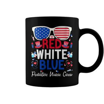 Womens Nurse July 4Th Red White Blue Pediatric Nurse Crew Patriotic Coffee Mug - Seseable